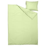 PILTANDVINGE Funda de plumón y funda almohada, verde claro, 150x200/50x60 cm