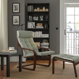 POÄNG Poltrona, café/Gunnared verde claro