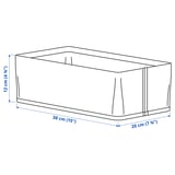 PURRPINGLA Cajas, set de 3, Textil/beige, 20x38x12 cm