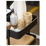 RÅSKOG Carrito, negro, 35x45x78 cm