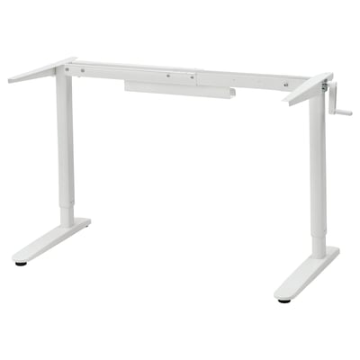 RELATERA Base escritorio ajustable, blanco, 90/117 cm