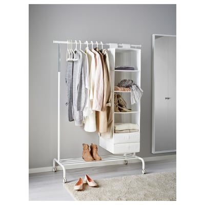 RIGGA Rack para colgar ropa, blanco