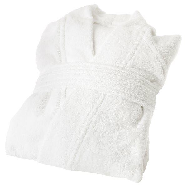 ROCKÅN Bata de baño, blanco, L/XL