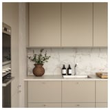 RUNSBÄCK Panel de pared, blanco mate/Efecto mármol porcelana de alta presión, 1 m²x1.2 cm