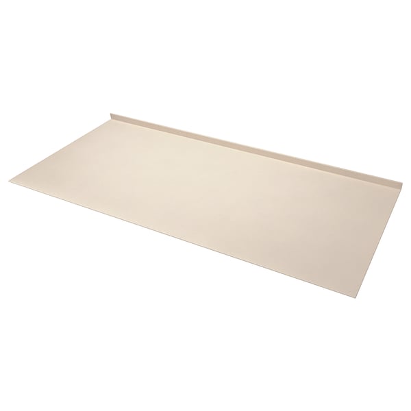 RYDSNÄS Mesón a medida, Mate blanco hueso/efecto piedra porcelana de alta presión, 1 m²x1.2 cm