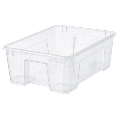 SAMLA Caja, transparente, 39x28x14 cm/11 l