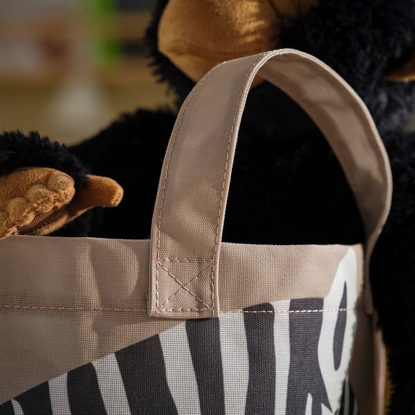 SANDLÖPARE Bolsa, café claro/estampado de cebra