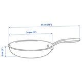SENSUELL Sartén, Acero inoxidable/gris, 24 cm