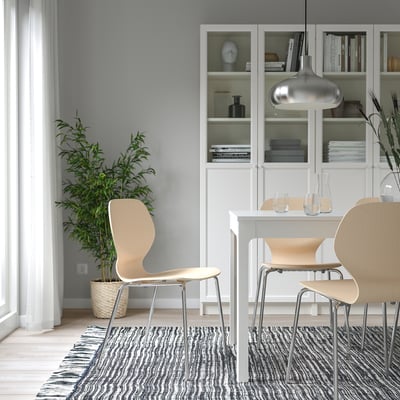SIGTRYGG Silla, abedul/Sefast cromado
