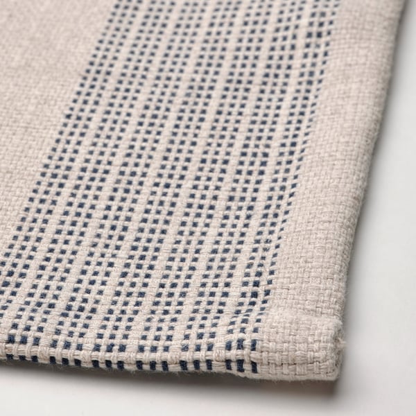 SILVERARV Camino de mesa, azul/beige, 45x150 cm