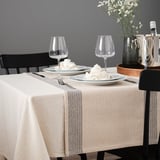 SILVERARV Camino de mesa, azul/beige, 45x150 cm