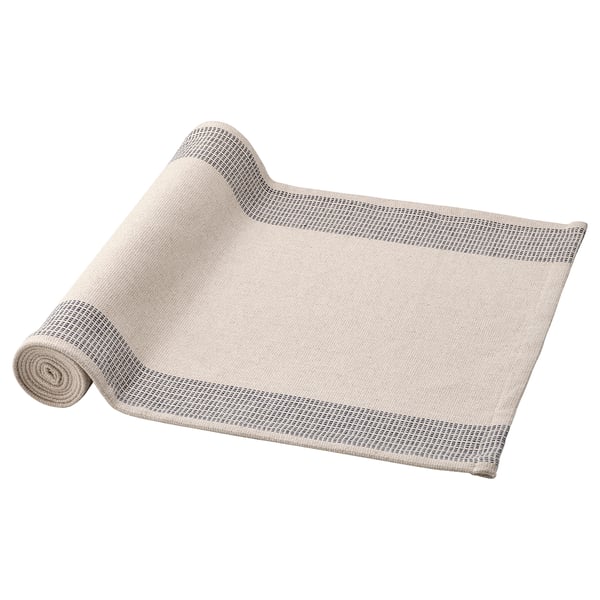 SILVERARV Camino de mesa, azul/beige, 45x150 cm