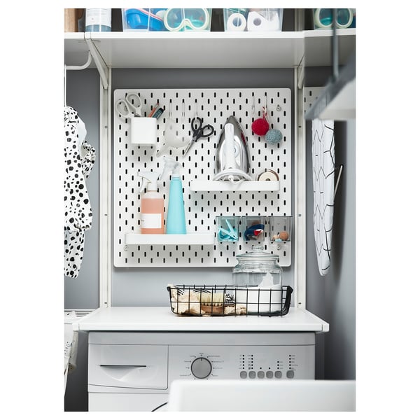 SKÅDIS Organizador de pared, blanco, 56x56 cm
