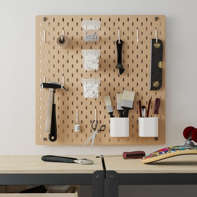 SKÅDIS Organizador de pared, Madera, 56x56 cm