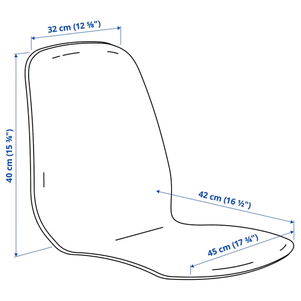 SKÅLSTA Asiento, plástico negro