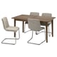 SKANSNÄS / LUSTEBO Juego de comedor 4 puestos, café Haya/Viarp beige con café, 150/205 cm