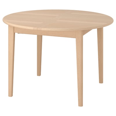SKANSNÄS Mesa extensible, haya clara/Chapa, 115/170 cm