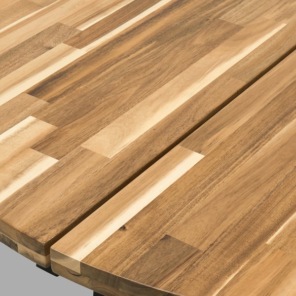 SKOGSTA Mesa de Comedor, Acacia/negro, 120 cm