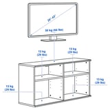 SKRUVBY Mueble TV, blanco, 118x38x60 cm