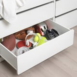 SLÄKT Estructura cama con almacenamiento, blanco, 90x200 cm