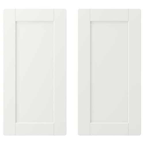 SMÅSTAD Puerta, blanco/con marco, 30x60 cm