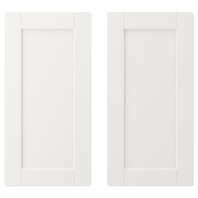 SMÅSTAD Puerta, blanco/con marco, 30x60 cm