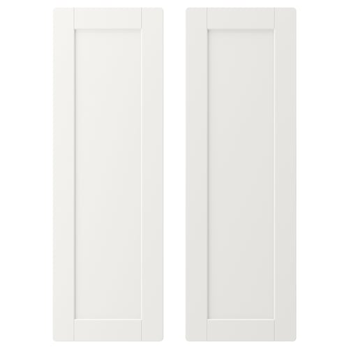 SMÅSTAD Puerta, blanco/con marco, 30x90 cm