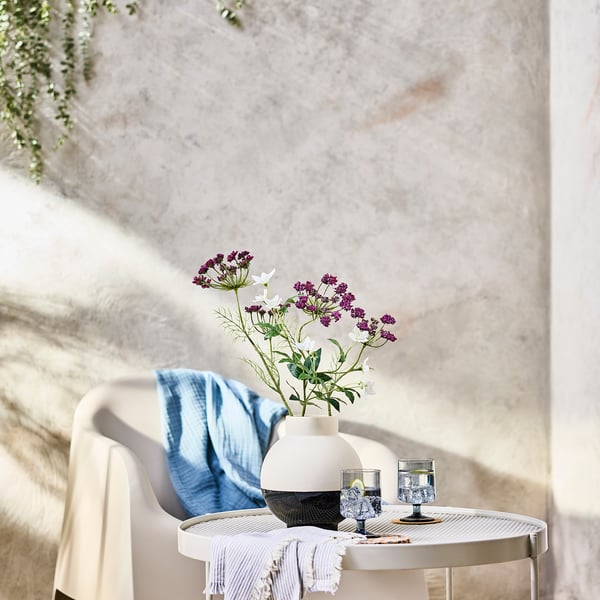 SMYCKA Flor artificial, Interior / exterior reina Ana/lila, 65 cm