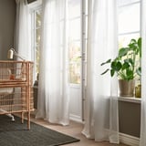 STENFRÖ Velo, 1 par, blanco/con cinta de fruncir, 145x250 cm
