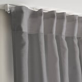 STENFRÖ Velo, 1 par, gris/con cinta de fruncir, 145x250 cm