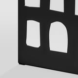 STRÅLA Adorno mesa LED, Casa/metal negro, 34 cm