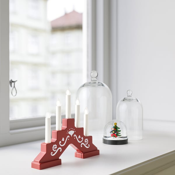 STRÅLA Candel 5 brzLED, A pilas/mini rojo