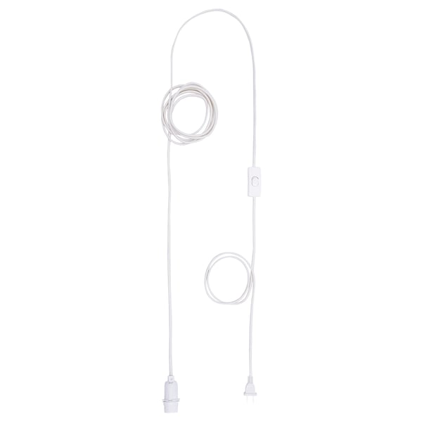 STRÅLA Montura lámpara de techo, blanco, 4 m