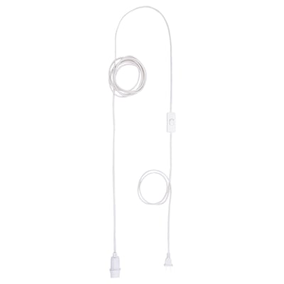 STRÅLA Montura lámpara de techo, blanco, 4 m