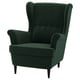 STRANDMON Poltrona con espaldar alto, Djuparp verde oscuro