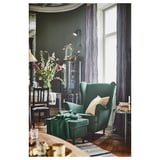 STRANDMON Poltrona con espaldar alto, Djuparp verde oscuro