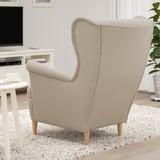 STRANDMON Poltrona con espaldar alto, Kelinge beige