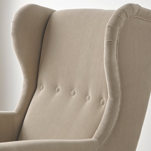 STRANDMON Poltrona con espaldar alto, Kelinge beige