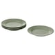 STRIMMIG Plato, Cerámica gris con verde claro, 21 cm