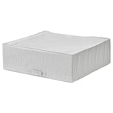 STUK Organizador de ropa con cierre, blanco con gris, 55x51x18 cm