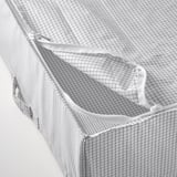 STUK Organizador de ropa con cierre, blanco con gris, 55x51x18 cm