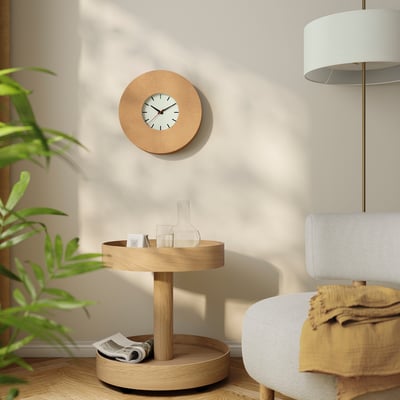 SVARTGÖK Reloj de pared, Corcho, 38 cm