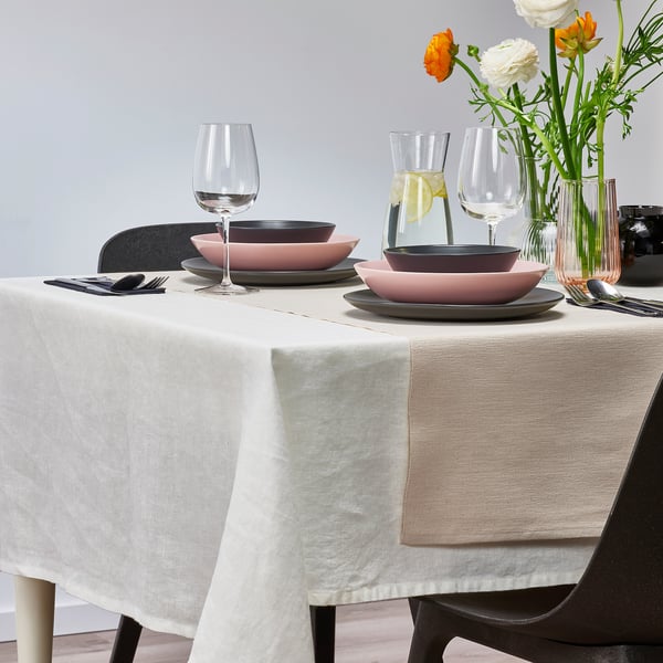 SVARTSENAP Camino de mesa, beige, 35x130 cm
