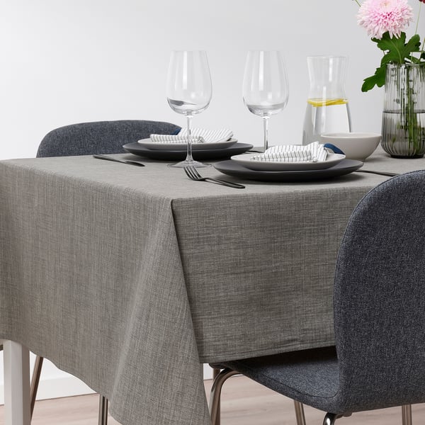 SVARTSENAP Mantel, gris, 145x240 cm