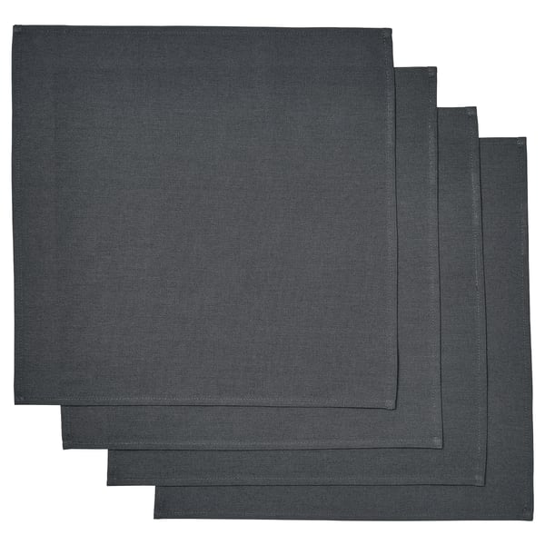 SVARTSENAP Servilleta, gris oscuro, 35x35 cm