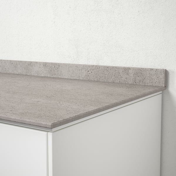 TANDSBYN Mesón a medida, efecto cemento mate/alta presión Cerámica, 1 m²x1.2 cm