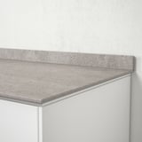 TANDSBYN Mesón a medida, efecto cemento mate/HP Cerámica, 1 m²x1.2 cm
