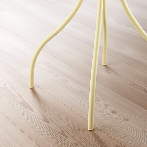 TÅNEBRO Mesa auxiliar lateral, Interior / exterior/amarillo claro, 46 cm