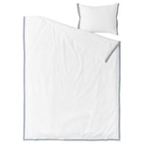 TÅTELSMYGARE Funda de plumón y funda almohada, blanco/azul, 150x200/50x60 cm