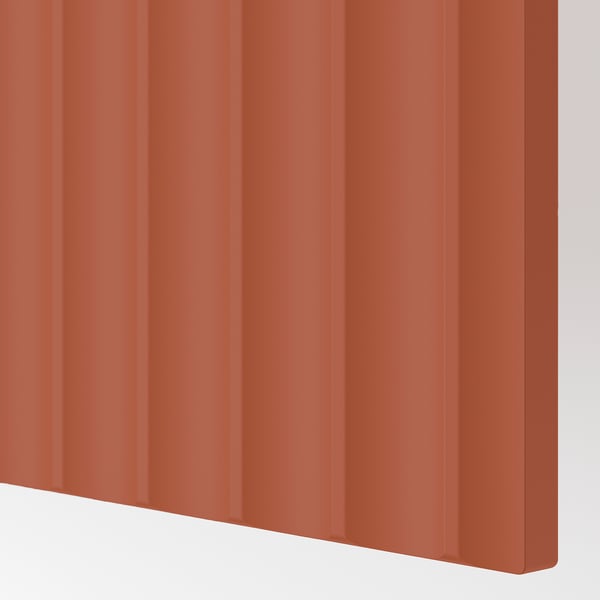 TERRSJÖ Panel lateral, café rojizo diseño de ondas, 39x81 cm